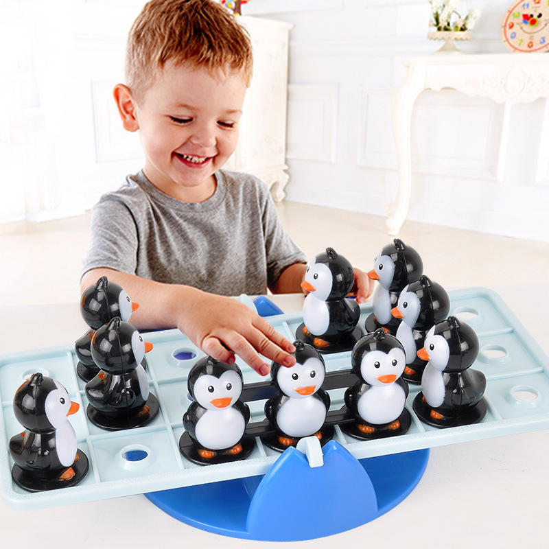 Balance Penguin Seesaw Children's Puzzle Desktop Toy Kindergarten Arithmetic Early Teaching Mathematical Operation Enlightenment Teaching Aids