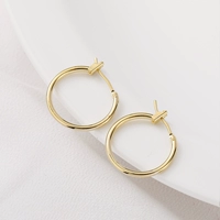 Серьги, диаметр 18мм, 18mm, 14 карат, 1 пары