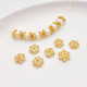 Exquisite 18K gold-plated zirconium flower receptacle spacer handmade diy beaded pearl bracelet necklace jewelry accessories