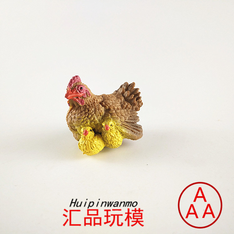 American AAA bulk cargo 3A simulation poultry animal model ornaments hens and chicks