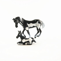 Foreign Trade Bulk Cargo Animal Model Black And White Horse Model