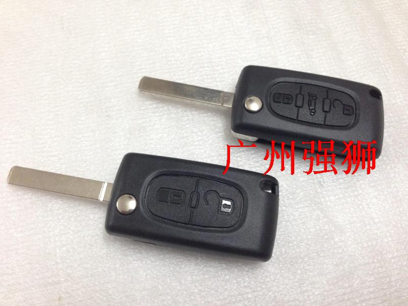 Compatible with Peugeot 307308 408 RCZ 308W 308CC remote control shell (without chip) folding