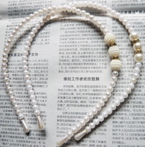 Pearl studded childrens hair hoop headband Korean Princess Pearl hairband handmade beaded childrens hair accessories