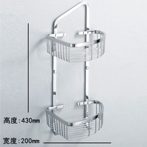 Shower room rack bathroom triangle 304 stainless steel triangle basket bathroom rack wall hanging 2 floors