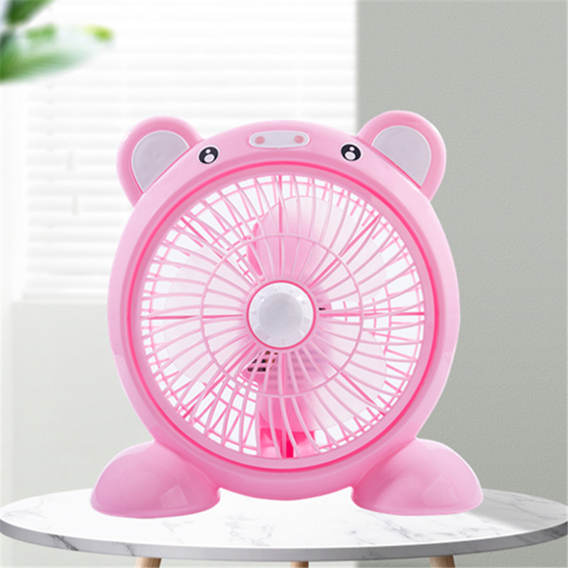 Cartoon mini small fan office student dormitory 8 inch desktop mute children's electric fan plug-in small electric fan