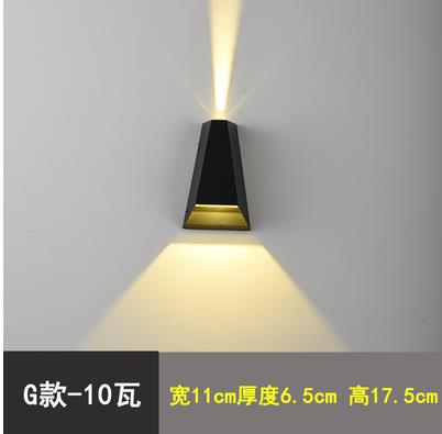 LED Simple outdoor waterproof double head upper and downhill lamp stairway wall lamp hotelbedbedbedside lamp