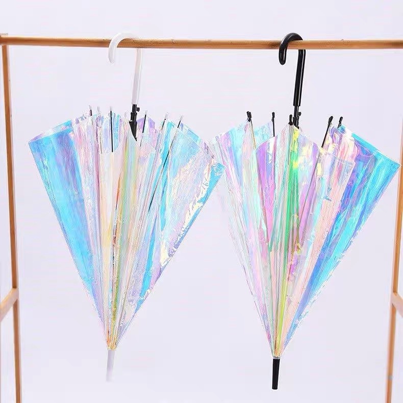 Anime Internet Celebrity Color-Changing Iris Umbrella Cos Mizuki Two-Dimensional Evangelion Aurora Dazzling Laser Transparent Umbrella