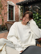 LIL CHER plus velvet thick clothes women autumn and winter New Korean loose lazy wind oversize pullover top