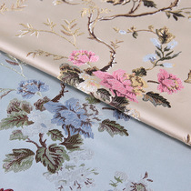 American country flower style high warp dense dyed jacquard fabric curtain fabric sofa fabric tablecloth dining chair