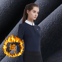 Plus velvet Yuemahui equestrian long-sleeved womens winter warm and comfortable equestrian equipment training competition riding jacket