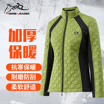 Adult childrens equestrian jacket winter windproof jacket equestrian clothing equipment cold-proof top elastic comfortable and warm
