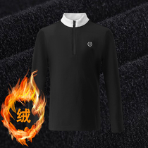 Yuemahui childrens equestrian top autumn and winter warm bottoming horse riding clothing equipment elastic comfortable breathable long-sleeved T-shirt