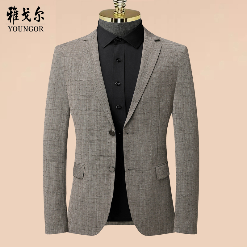 Youngor Men's Mulberry Silk Casual Suit Men's Spring New Style Middle-Aged Men's Business Thin Suit Men's Jacket