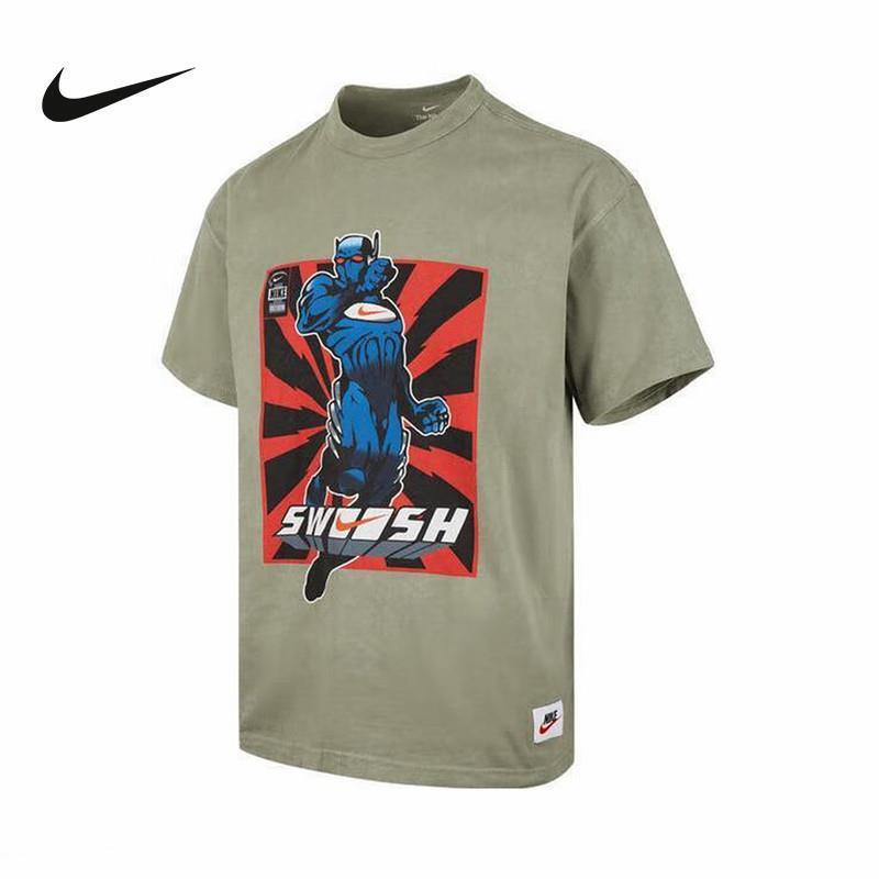 Nike Nike Short-Sleeved Men's 2025 Summer New Casual Sports Round Neck Breathable Printed T-Shirt Hj3673-320