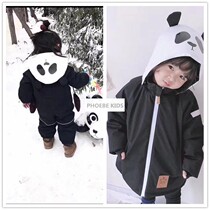mini series 18 autumn and winter Swedish childrens panda waterproof one-piece ski suit ins baby thickened cold-proof cotton suit