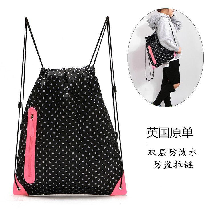 Outer single bundle pocket drawstring backpack Outdoor travel backpack Waterproof lightweight folding sports fitness bag