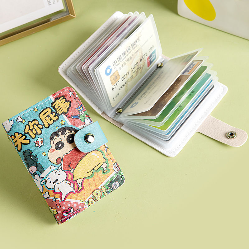 Crayon Shin-Chan Oil Painting Original Card Holder, Large Capacity, Multiple Card Slots, Leather Document Storage, Driver's License Card Holder, Card Holder Crayon Shin-Chan Oil Painting Original Card Holder, Large Capacity, Multiple Card Slots, Leather Document Storage, Driver's License Card Holder, Card Holder