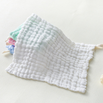  Infant cotton 6-layer gauze square towel Baby feeding saliva towel Face wash handkerchief Newborn bubble towel