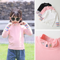 Girls T-shirt long sleeve new autumn dress foreign style coat baby spring and autumn childrens clothing middle child cotton spring and autumn base shirt