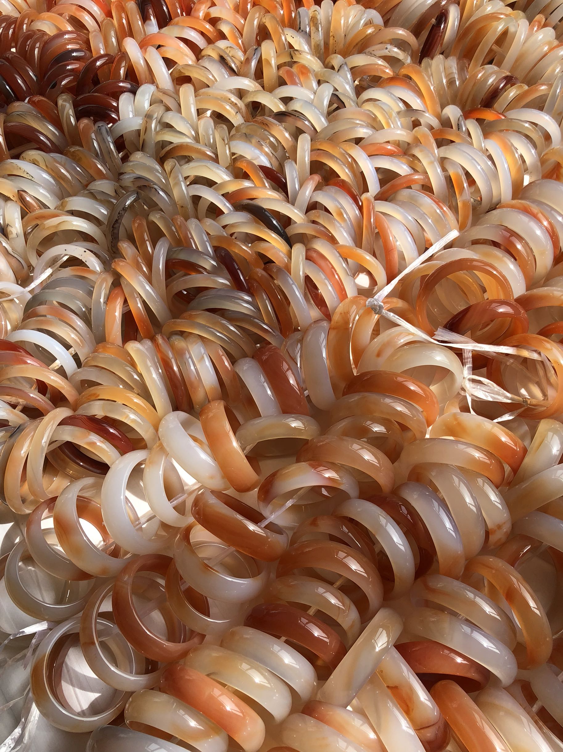 Agate chalcedony vòng tay hoa tự nhiên - Vòng đeo tay Cuff vòng tay Cuff