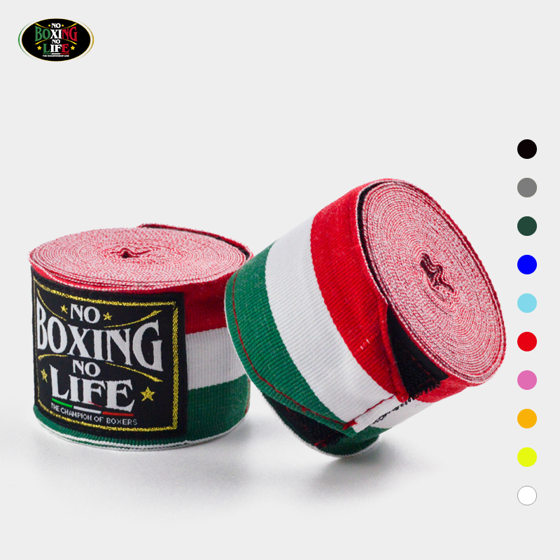 NoBoxingNoLife boxing tied with handband strip with micro-bullet bandage guard scattered Thai sport breathable