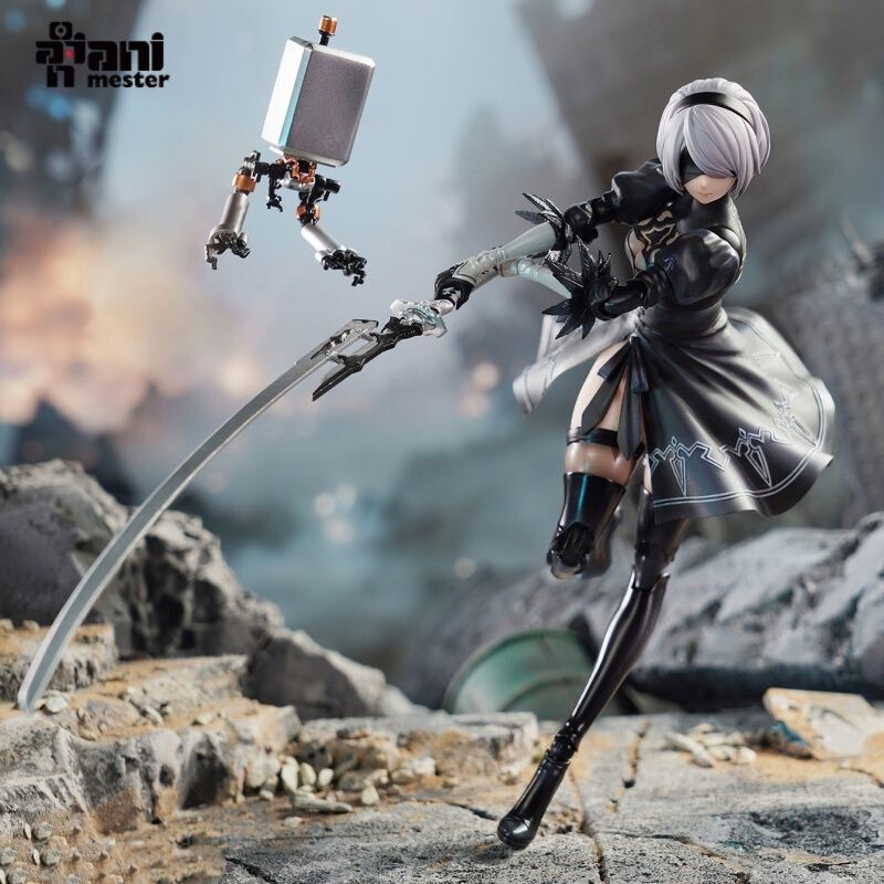 In Stock: Da Manjiang Core Gold Reconstruction 1/9 Nier 2B Automata Figure, Plastic-Coated Machine Girl Model Doll Toy