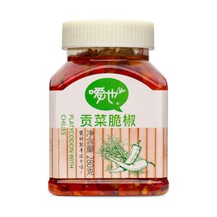 嗳也贡菜脆椒下饭拌面神器超辣咸菜