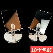 High-end acrylic large-screen mobile phone display display bracket bracket support mobile phone holder:round bottom rack