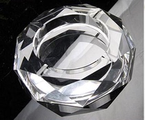 Crystal ashtray creative large fashion European cylinder silver cylinder transparent crystal ashtray