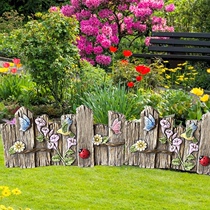 Simulation Wood Pile Fence Balcony Placement décor Accueil Ugly Fence Fence Walled Garden Fence Courtyard Garden Outdoor