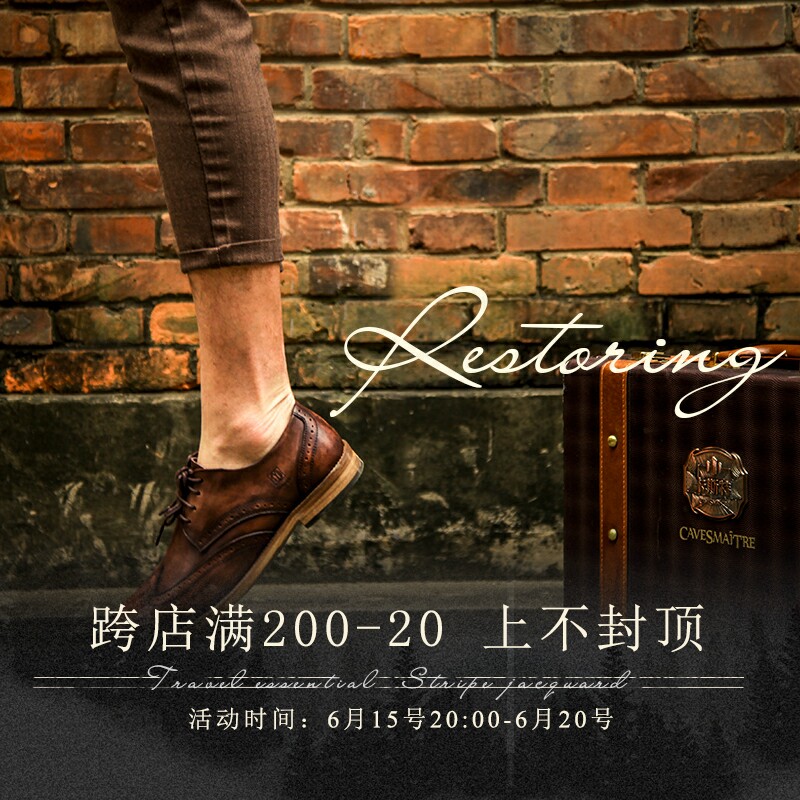 Men's casual leather shoes genuine leather sculpted bouloc style men's shoes Inlen Retro Pointed Tide Shoes