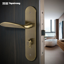 Top solid door lock indoor bedroom door lock simple kitchen bathroom solid wood door handle silent lock home