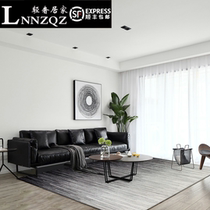 Nordic carpet simple modern decoration living room coffee table mat bedroom black and white gray floor mat washable