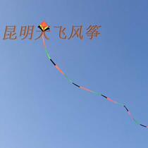 (Kunming Tianfei Kite) The size of the sky chasing the small tail is orange-red Big Three colors