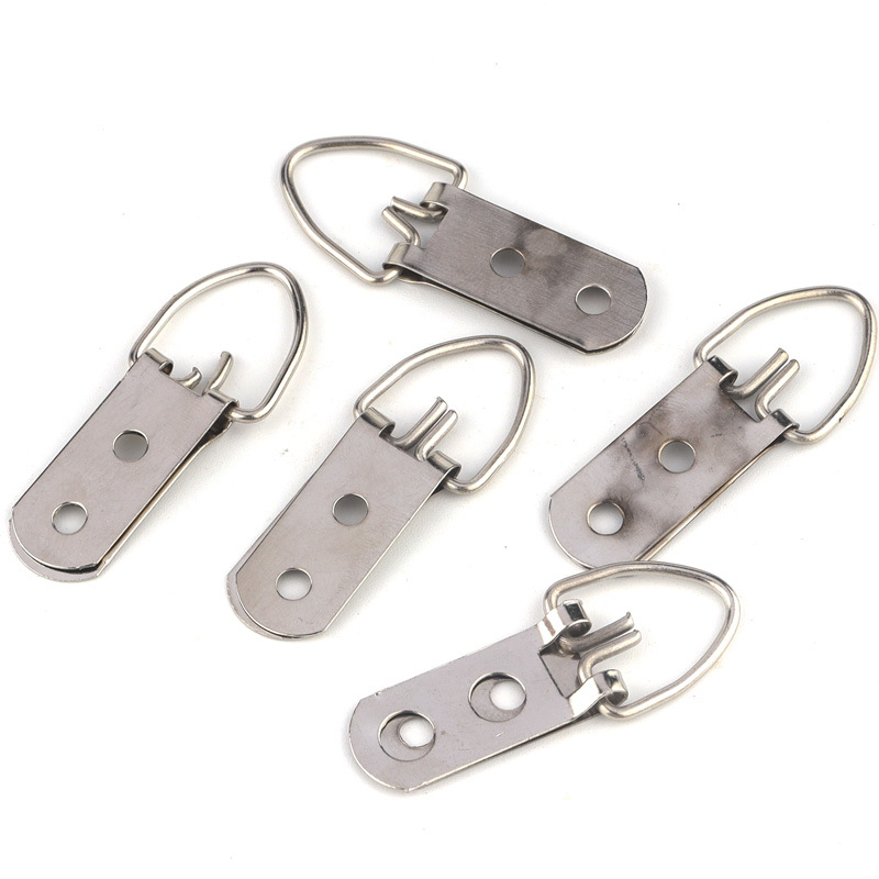 Silver Double-Hole Wire Large Hanging Ring Multi-Purpose Decorative Picture Frame Hardware Backplate Hanger Living Room Hanging Nail Hook