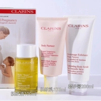 Clarins, скраб, масло для тела, крем, комплект, набор, 3 предмета