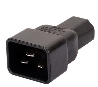 Server computer power output input socket conversion C20 to C13 16A to 10A glyph plug C14