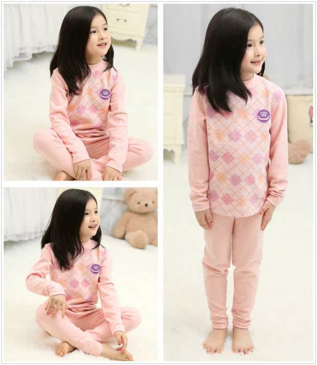 New Inbolon cô gái đồ lót nhiệt thiết lập trong dày trẻ em buồn ngủ lớn cô gái dày áo len cotton mùa thu thời trang cho bé