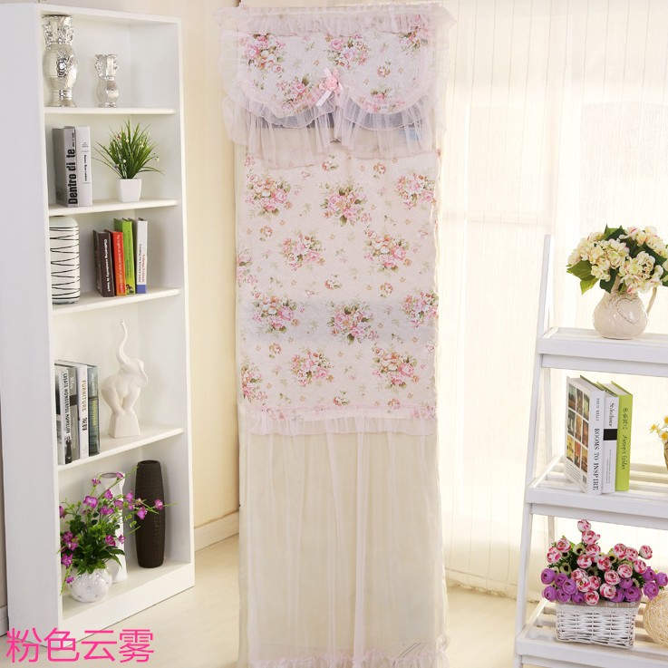 Vertical air conditioner cover square cabinet set pastoral lace style dustproof