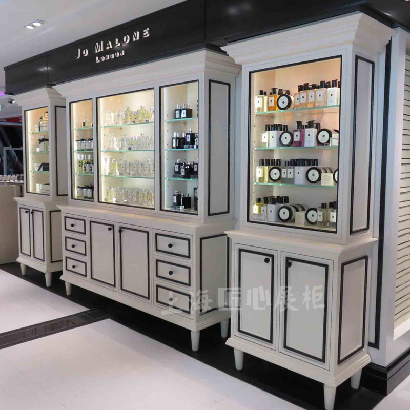 Perfume Beauty Makeup Products Display Cabinet Li Kun Store Shelves Makeup Skin Care Jewelry Nail Display Cabinet Customization