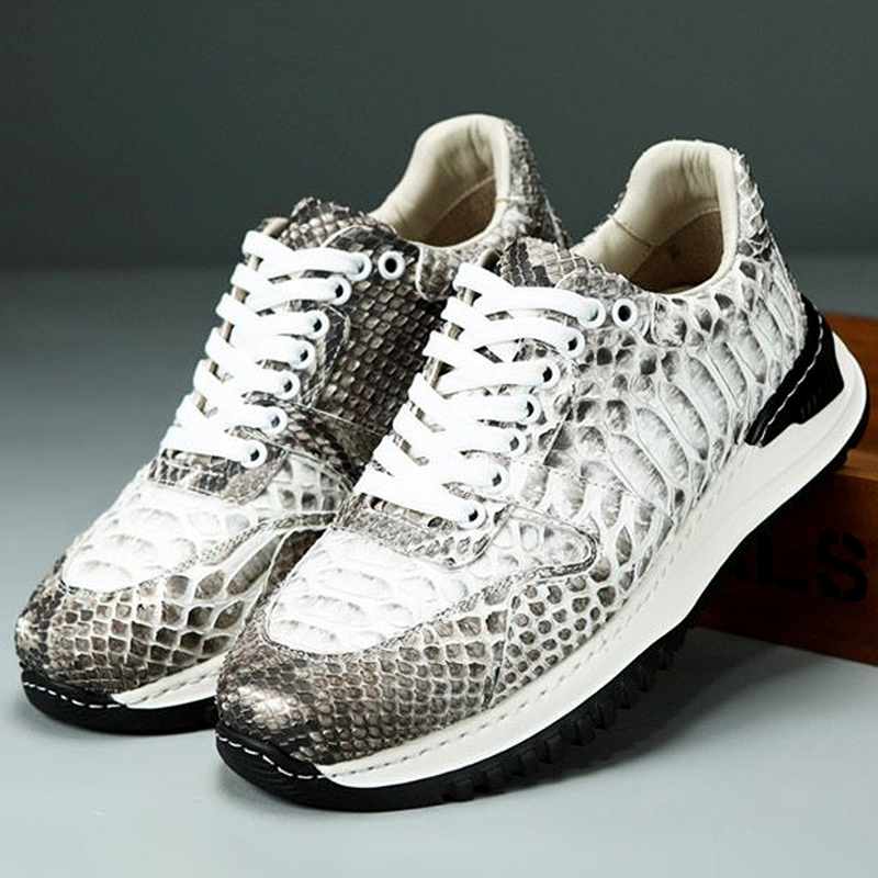 Fashionable Python Leather Men's Shoes, Genuine Leather 2026 New Model, Versatile Sports Casual Shoes, Light Luxury, Soft Sole, Comfortable, Non-Slip Trendy Shoes Fashionable Python Leather Men's Shoes, Genuine Leather 2026 New Model, Versatile Sports Casual Shoes, Light Luxury, Soft Sole, Comfortable, Non-Slip Trendy Shoes