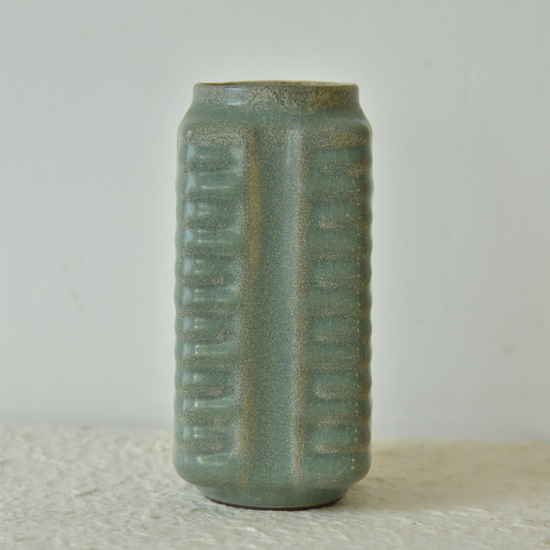 Dragon Quanqing Porcelain Imitation Ancient Iron Tire Cong Style Bottle Officer Kiln Small Vase Chinese Ceramic Insert Vase Pure Color Retro Wind Flower