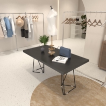 Clothing store display props display table with shoes and bags solid wood table in the middle of the shopping mall island table flow table