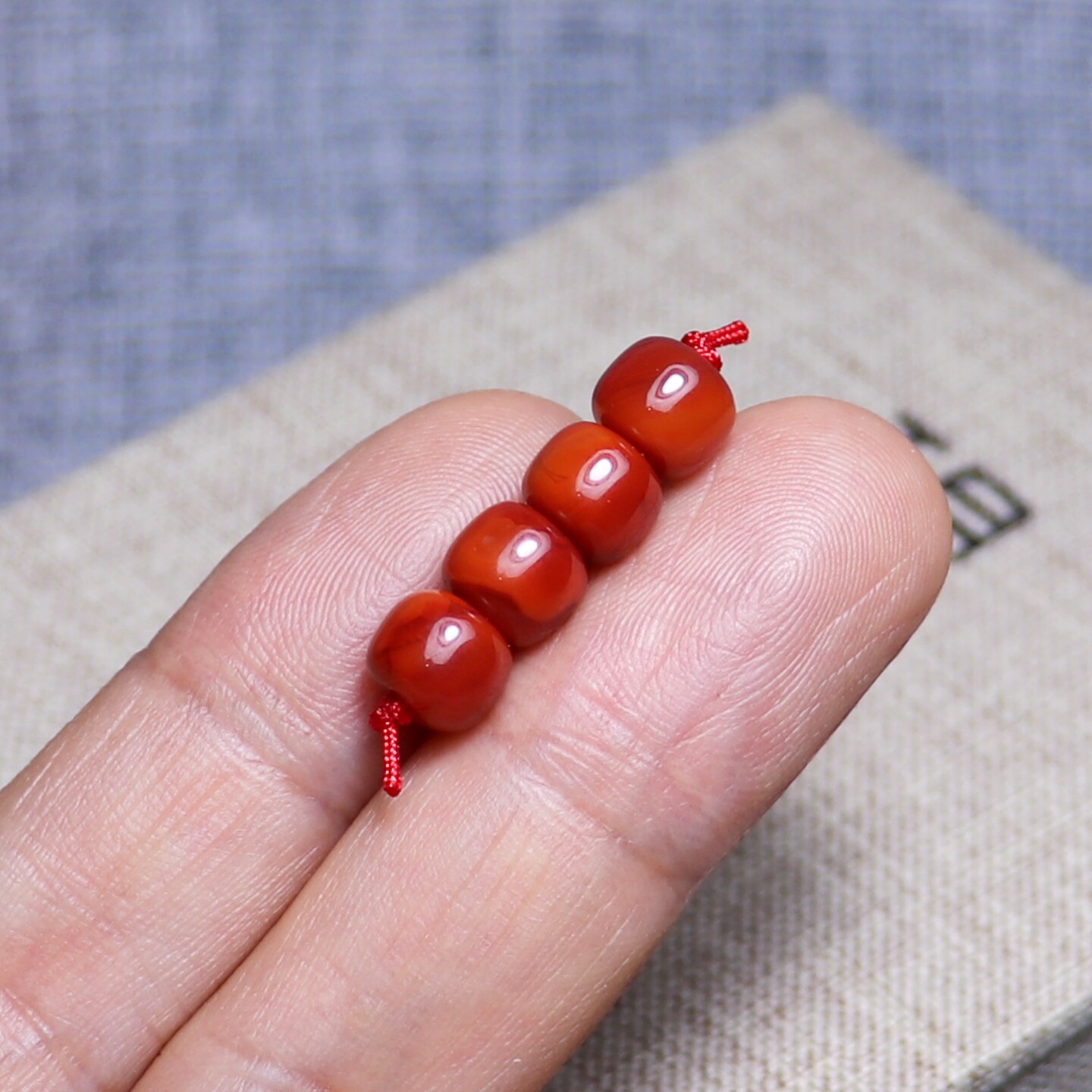 DIY аксессуары 天然南红玛瑙老形珠散珠配饰川料柿子红锦红牛血红火焰纹原矿无胶