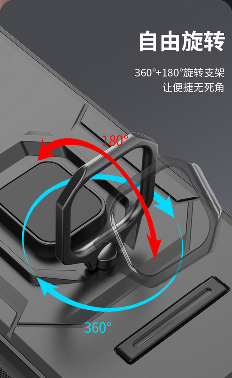Camera Lens Protection Tough Shockproof Drop Resistant Airbag 4 Corner Shock Absorbing Ring Finger Holder Kickstand Note 13