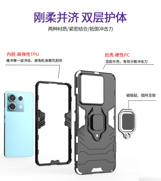 Camera Lens Protection Soft Airbag 4 Corner Shock Absorbing Ring Finger Holder Kickstand Note 13, Note 13 Pro, Note 13 Pro+