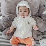 Детская летняя хлопковая куртка, дышащая летняя одежда, тонкий лонгслив, 3-6-12 мес.