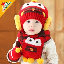 Autumn and winter thickened warm boys and girls baby hats winter plus Velvet Baby children children wool cap