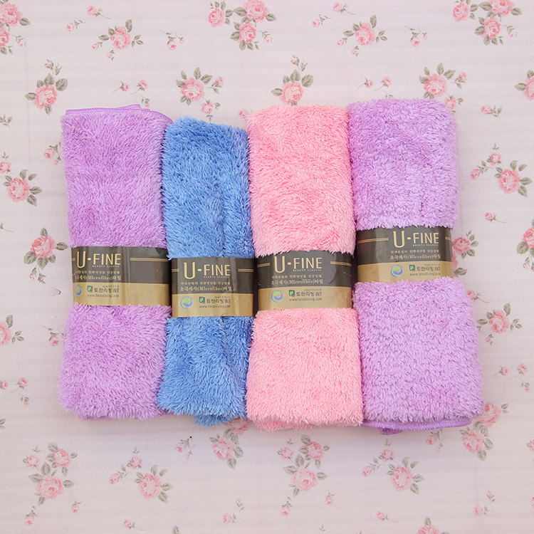 South Korea Imports U-FINE ultra-fine fiber soft towels ultra-strong absorbent long wool towel size No.