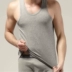 Vải che nam vest bó sát cotton Lycra cotton siêu co giãn mạnh mẽ chạm đáy áo vest nam mùa hè - Áo vest cotton